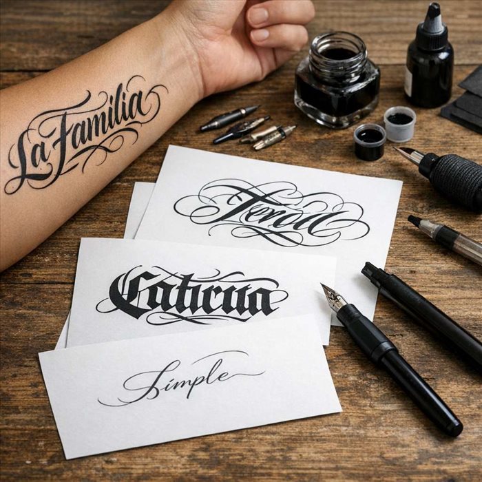 Quelle calligraphie choisir pour un tatouage lettre ? Guide complet