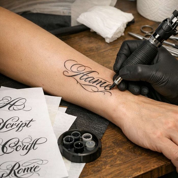 Tatouage lettre : quelle typographie choisir ? Guide complet