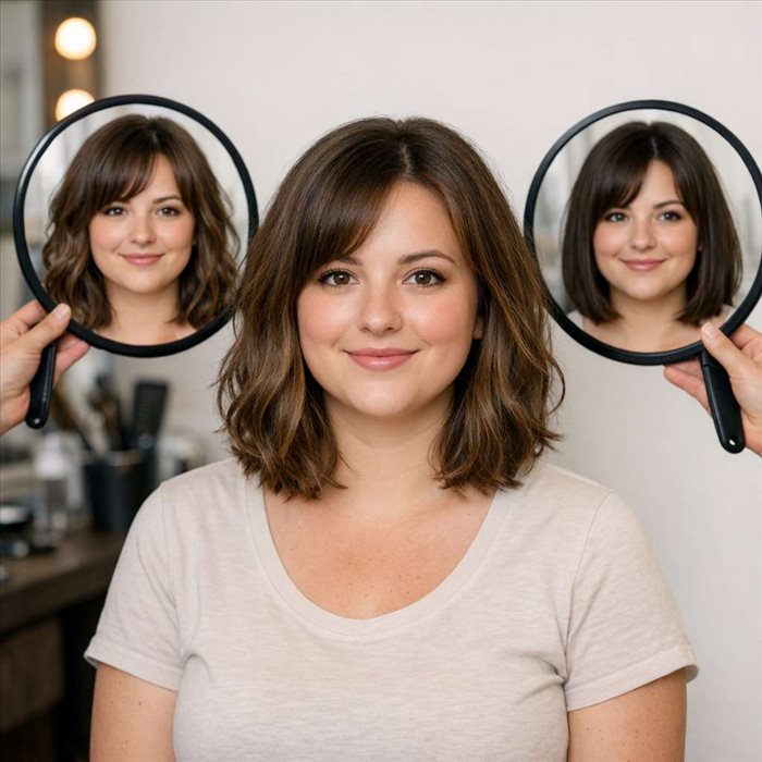 Coiffure mi-longue femme visage rond : conseils et idées